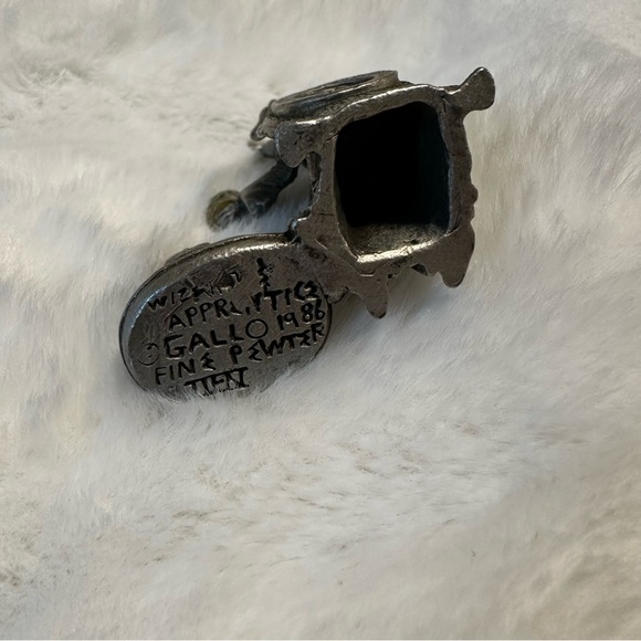 Gallo 1986 Crystal Balls Wizard & Apprentice Fine Pewter Mini Figurine - Picture 5 of 6